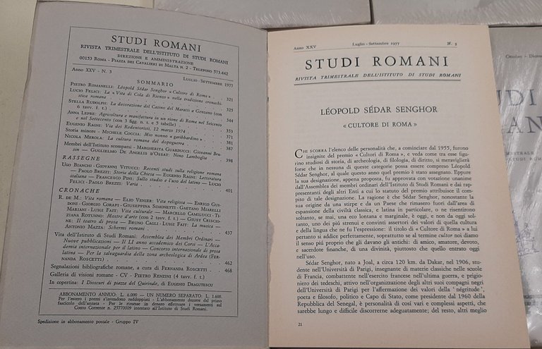 Studi Romani - Rivista trimestrale dell'Istituto di Studi Romani . … | Immagine Gallery 2
