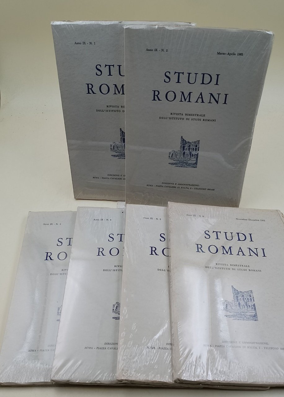 Studi Romani- Rivista bimestrale di Studi Romani-Anno IX- 6 voll.1961