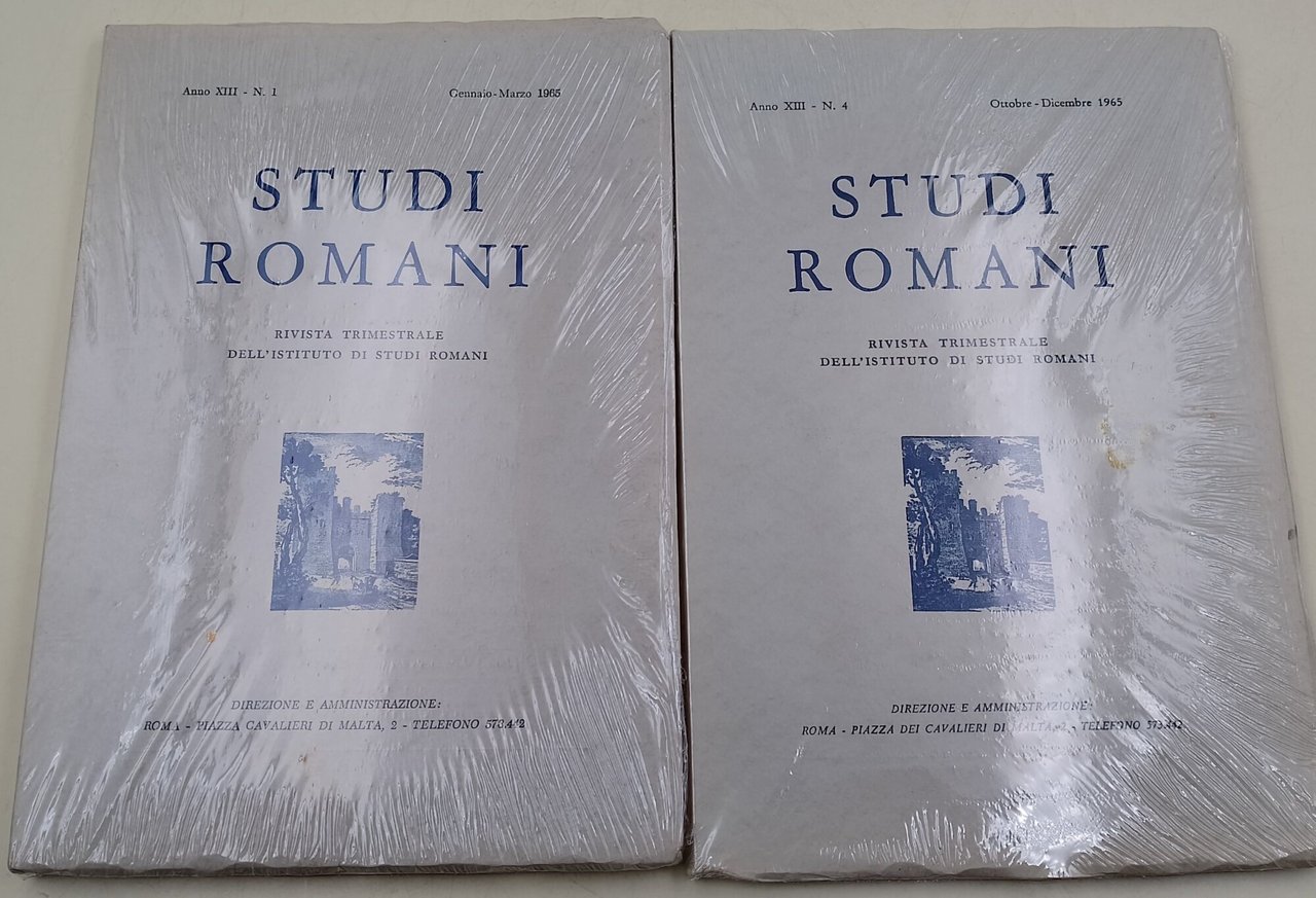 Studi Romani-Rivista trimestrale dell'istituto di SDtudi Romani- Anno XIII- 2 …