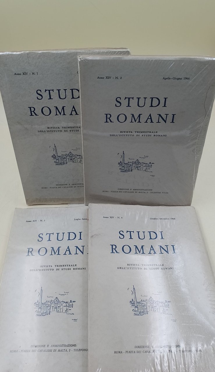 Studi Romani-Rivista trimestrale dell'Istituto di Studi Romani-Anno XIV- 4 voll. …
