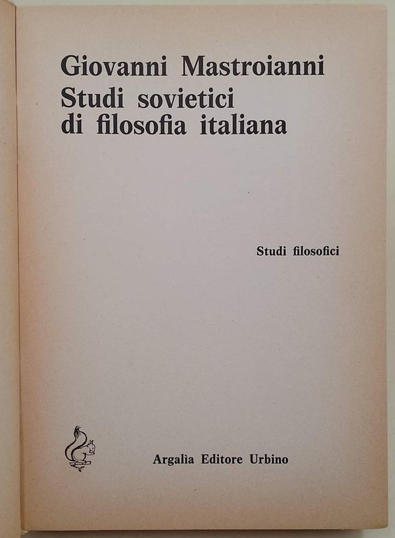 STUDI SOVIETICI DI FILOSOFIA ITALIANA(1975)