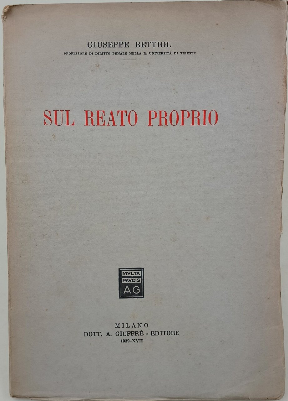 Sul reato proprio