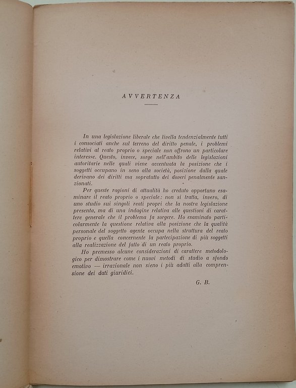 Sul reato proprio