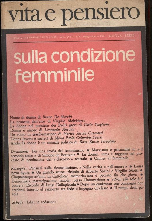 SULLA CONDIZIONE FEMMINILE (1975)