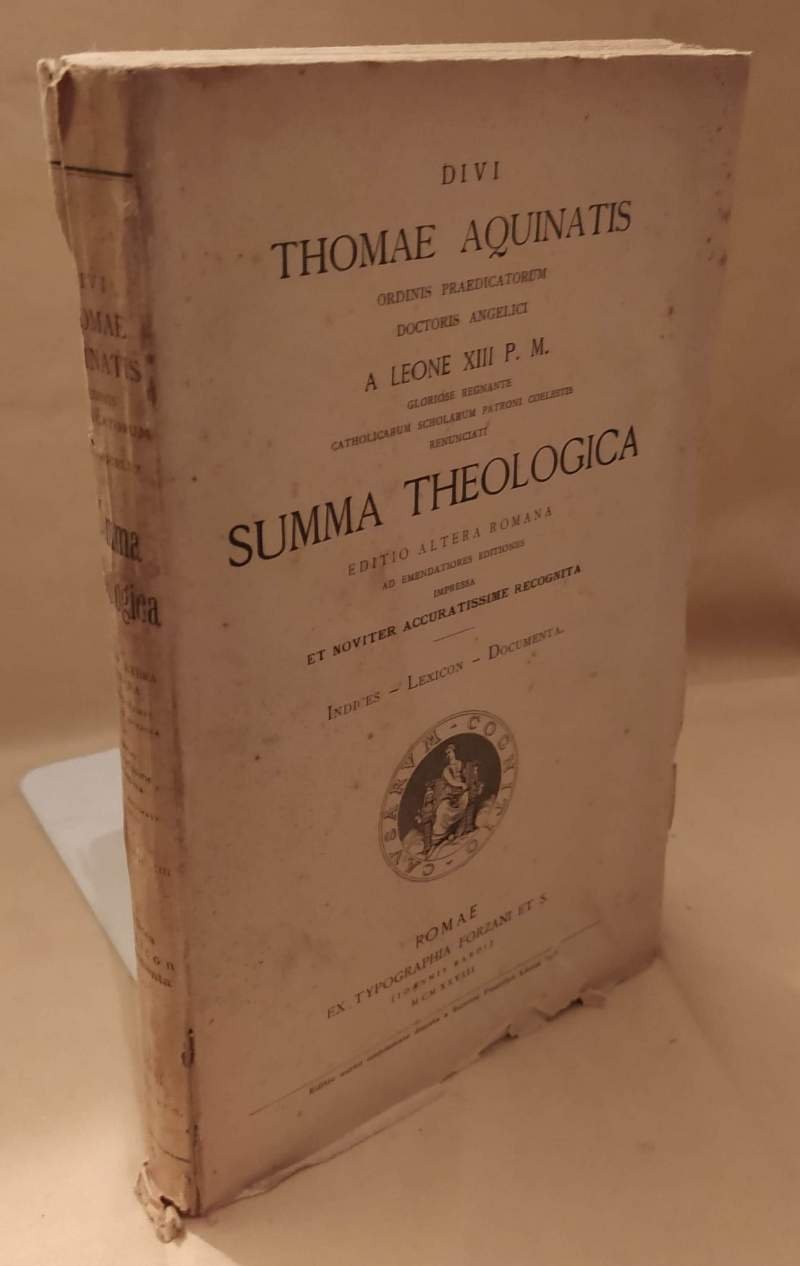 SUMMA TEOLOGICA editio altera romana volumen sextum (1928)