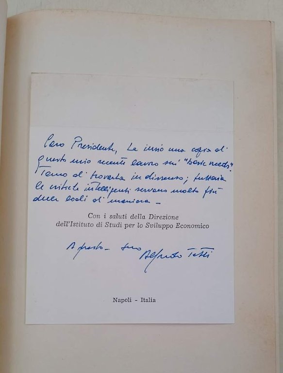 SVILUPPO ECONOMICO E BISOGNI ESSENZIALI(1988)