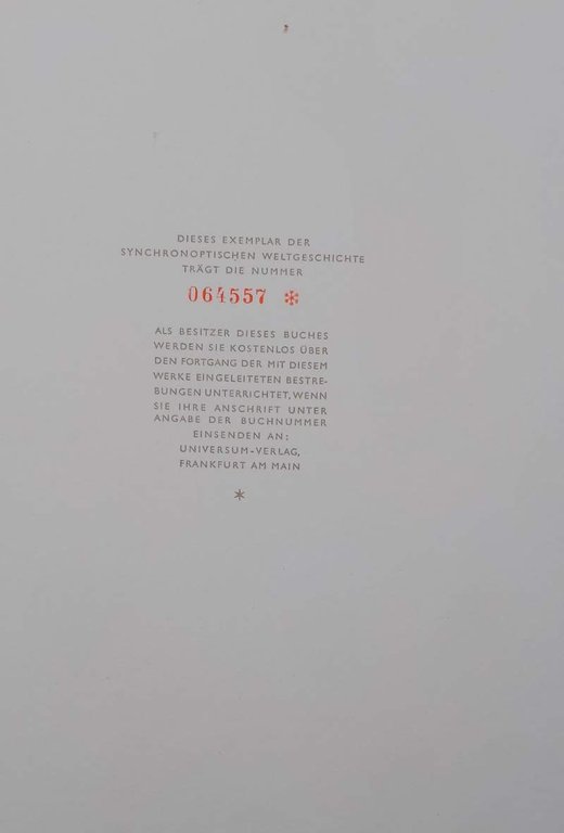 SYNCHRONOPTISCHE WELTGESCHICHTE(1952)