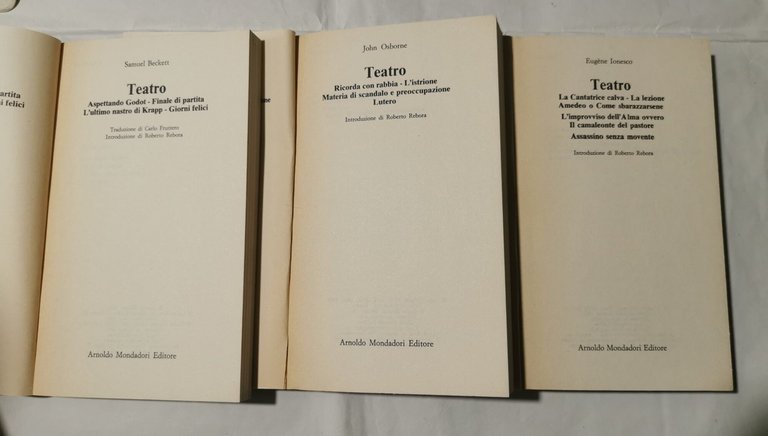 Teatro contemporaneo - i capolavori di Beckett, Ionesco, Osborne - …