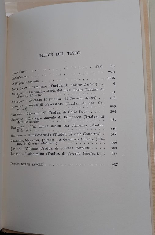Teatro Elisabettiano-Raccolta di drammi- 2 voll.