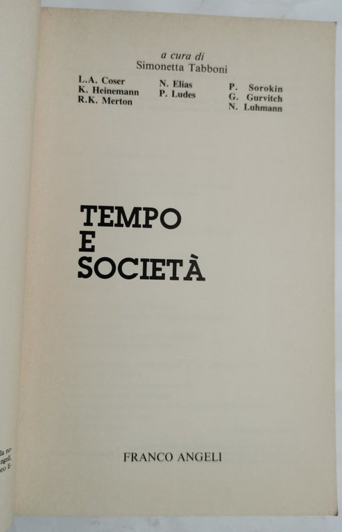 Tempo e società