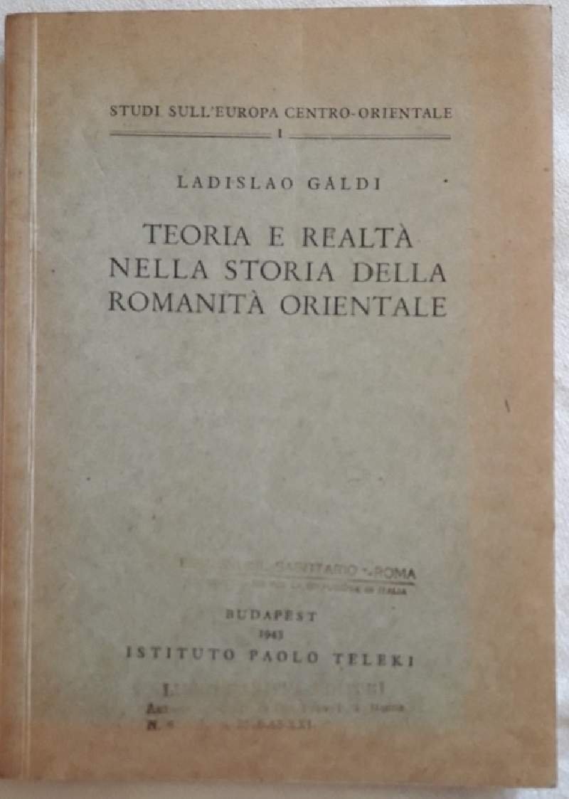 TEORIA E REALTA' NELLA STORIA DELLA ROMANITA' ORIENTALE(1943)