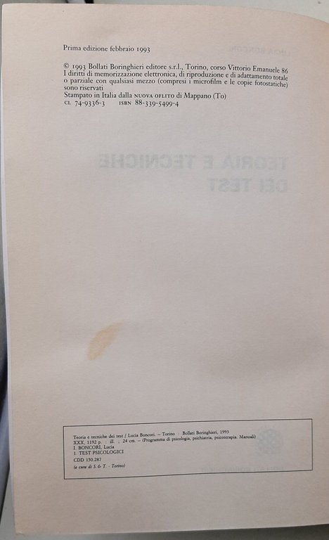 Teoria e tecniche dei test | Immagine Gallery 3