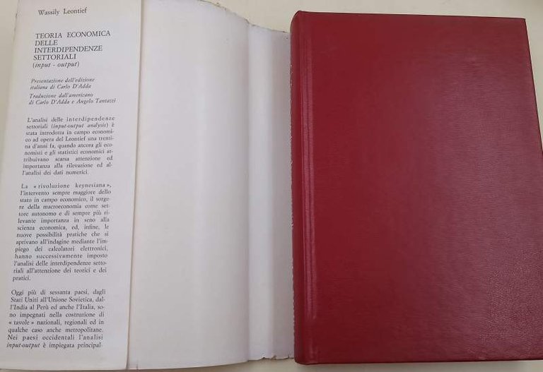 TEORIA ECONOMICA DELLE INTERDIPENDENZE SETTORIALI(INPUT-OUTPUT)(1968)