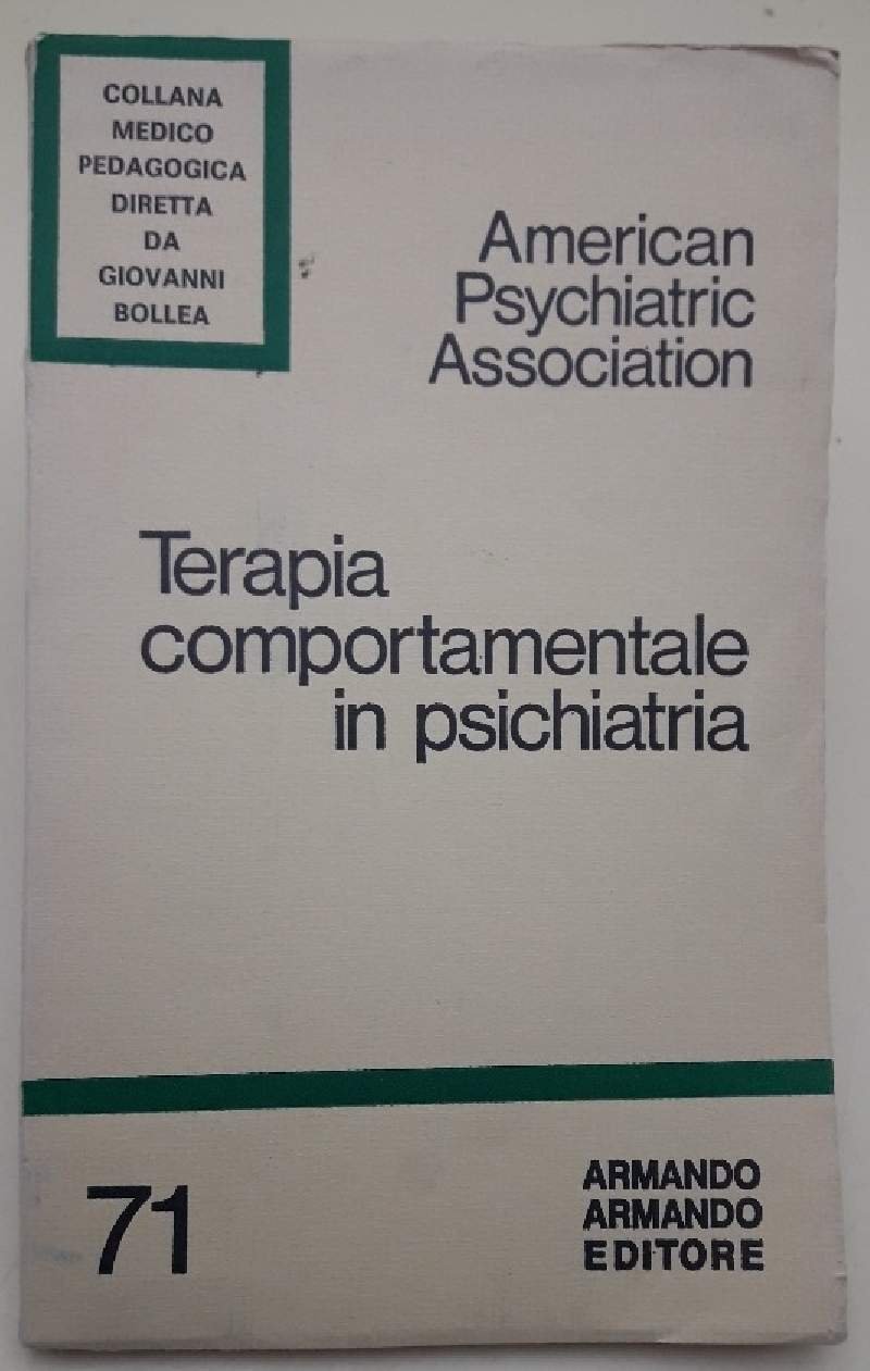 TERAPIA COMPORTAMENTALE IN PSICHIATRIA(1978)