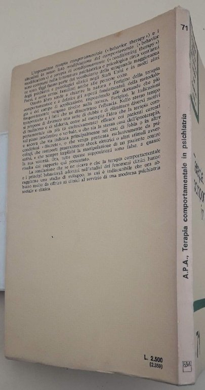 TERAPIA COMPORTAMENTALE IN PSICHIATRIA(1978)