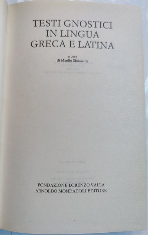 Testi gnostici in lingua latina