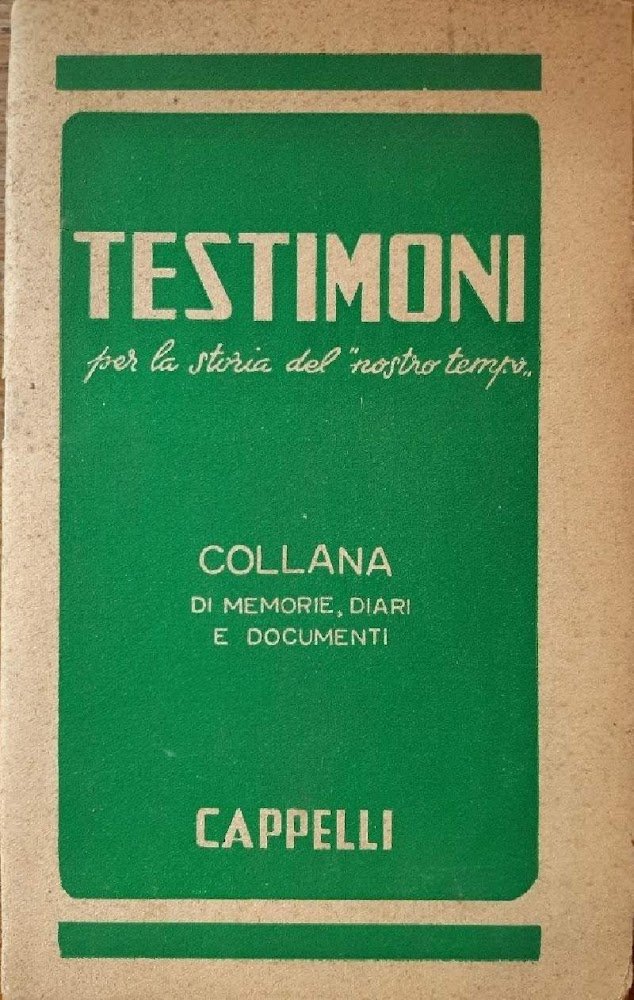 TESTIMONI - per la storia del nostro tempo(catalogo)