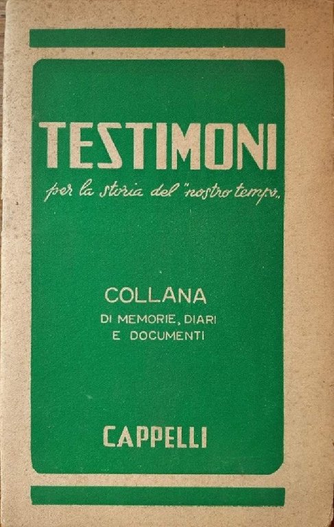 TESTIMONI - per la storia del nostro tempo(catalogo) | Immagine Gallery 1