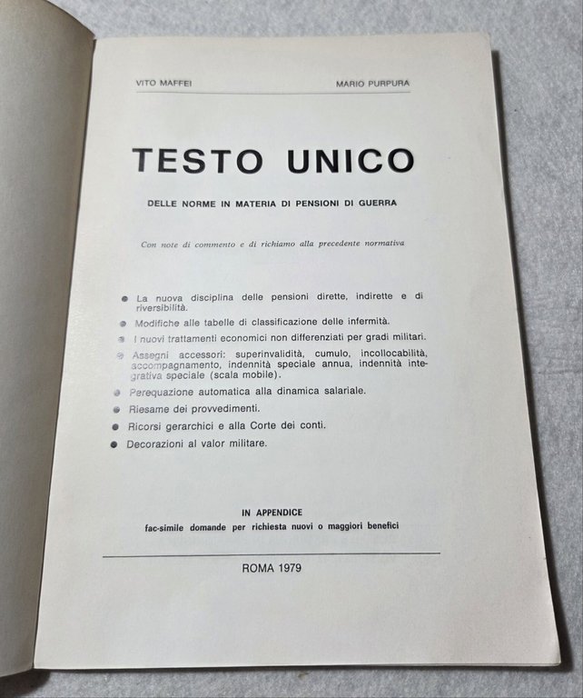 Testo unico delle norme in materia di pensioni di guerra | Immagine Gallery 2