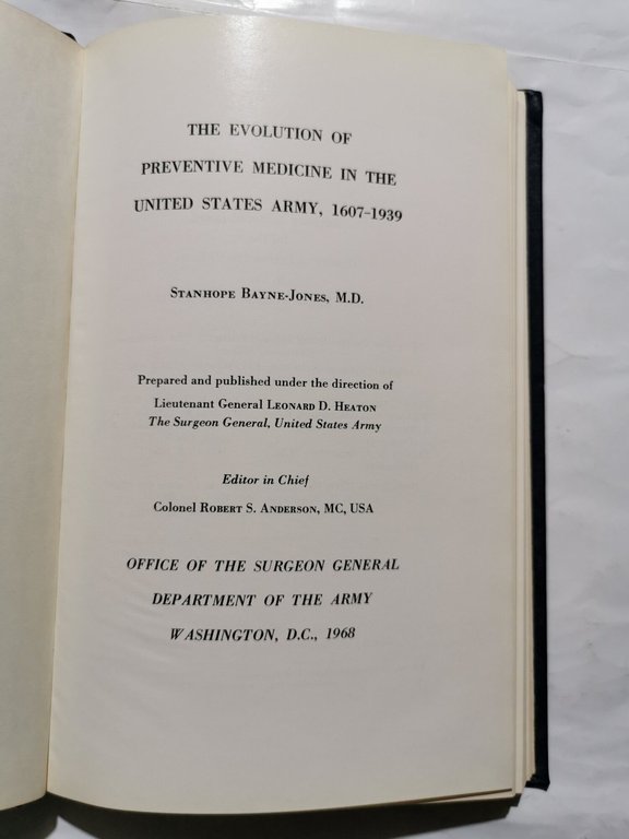 The evolution of preventive medicine in the United States Army …