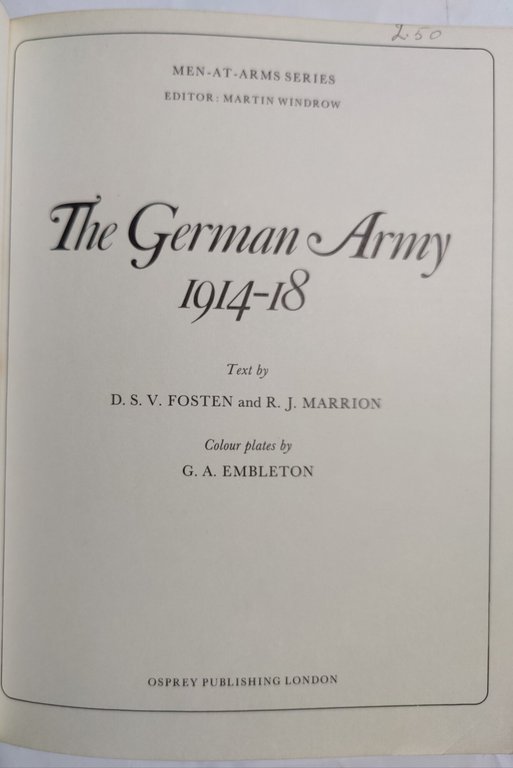 The German Army 1914 -18