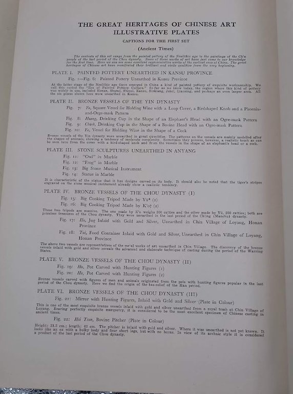 THE GREAT HERITAGES OF CHINESE ART ILLUSTRATIVE PLATES- 2 VOLL.(1954) | Immagine Gallery 1