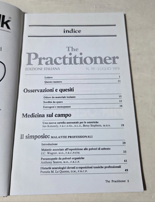 The Practitioner-edizione italiana-Malattie professionali | Immagine Gallery 2