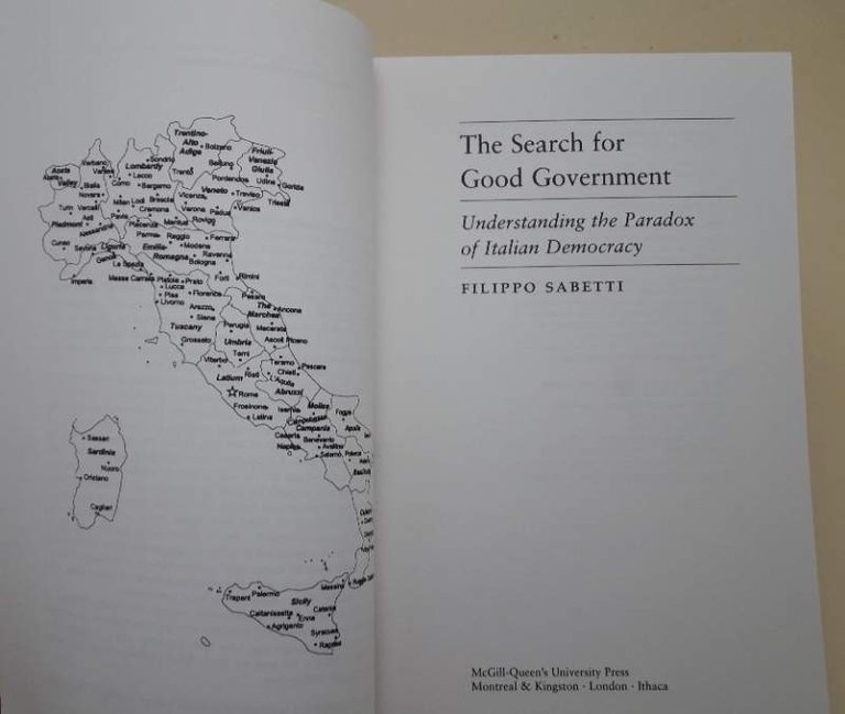 THE SEARCH FOR GOOD GOVERNMENT-UNDERSTANDING THE PARADOX OF ITALIAN DEMOCRACY( …
