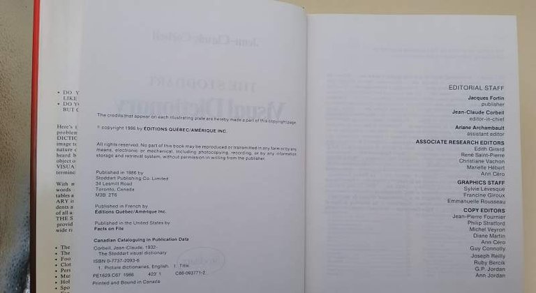 THE STODDART VISUAL DICTIONARY(1986)