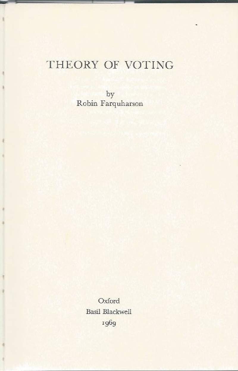 THEORY OF VOTING