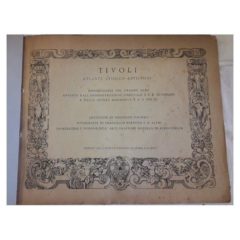 TIVOLI-ATLANTE STORICO ARTISTICO