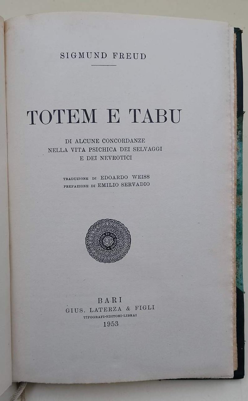 TOTEM E TABU DI ALCUNE CONCORDSANZE NELLA VITA PSICHICA DEI …