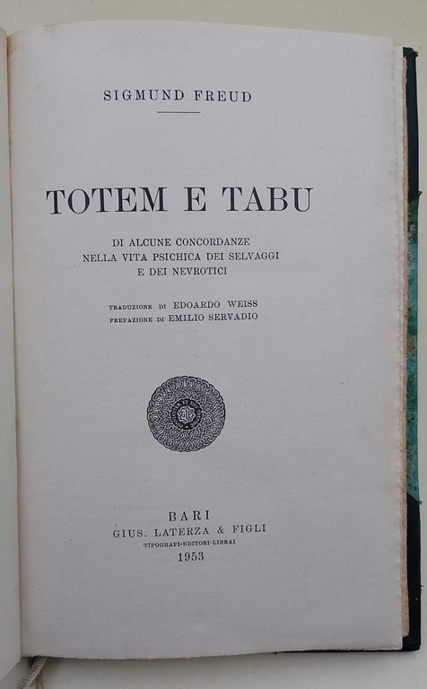 TOTEM E TABU DI ALCUNE CONCORDSANZE NELLA VITA PSICHICA DEI …