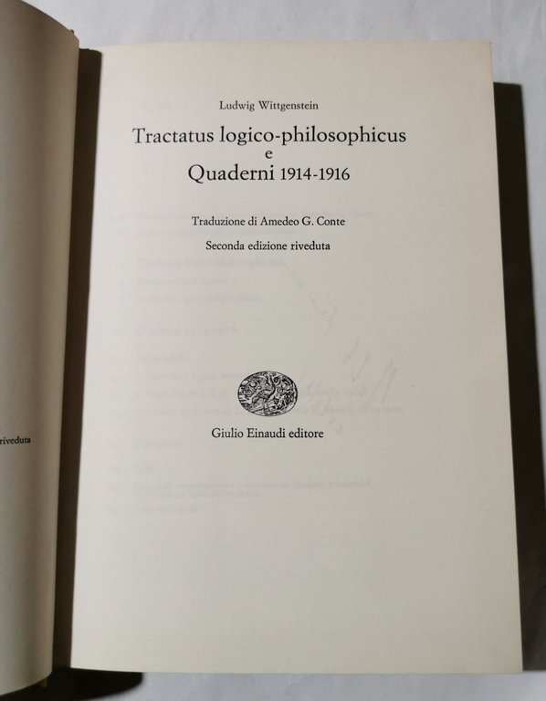 Tractatus logico- philosophicus e Quaderni 1914/1916