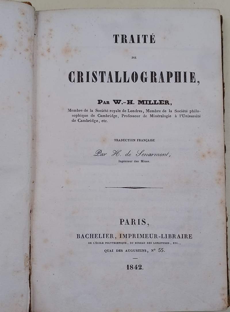 TRAITE' DE CRISTALLOGRAPHIE(1842)