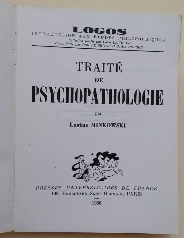 TRAITE' DE PSYCHOPATHOLOGIE(1966)