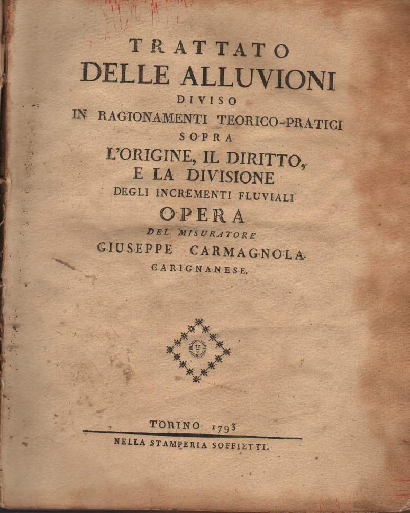 TRATTATO DELLE ALLUVIONI (1793)