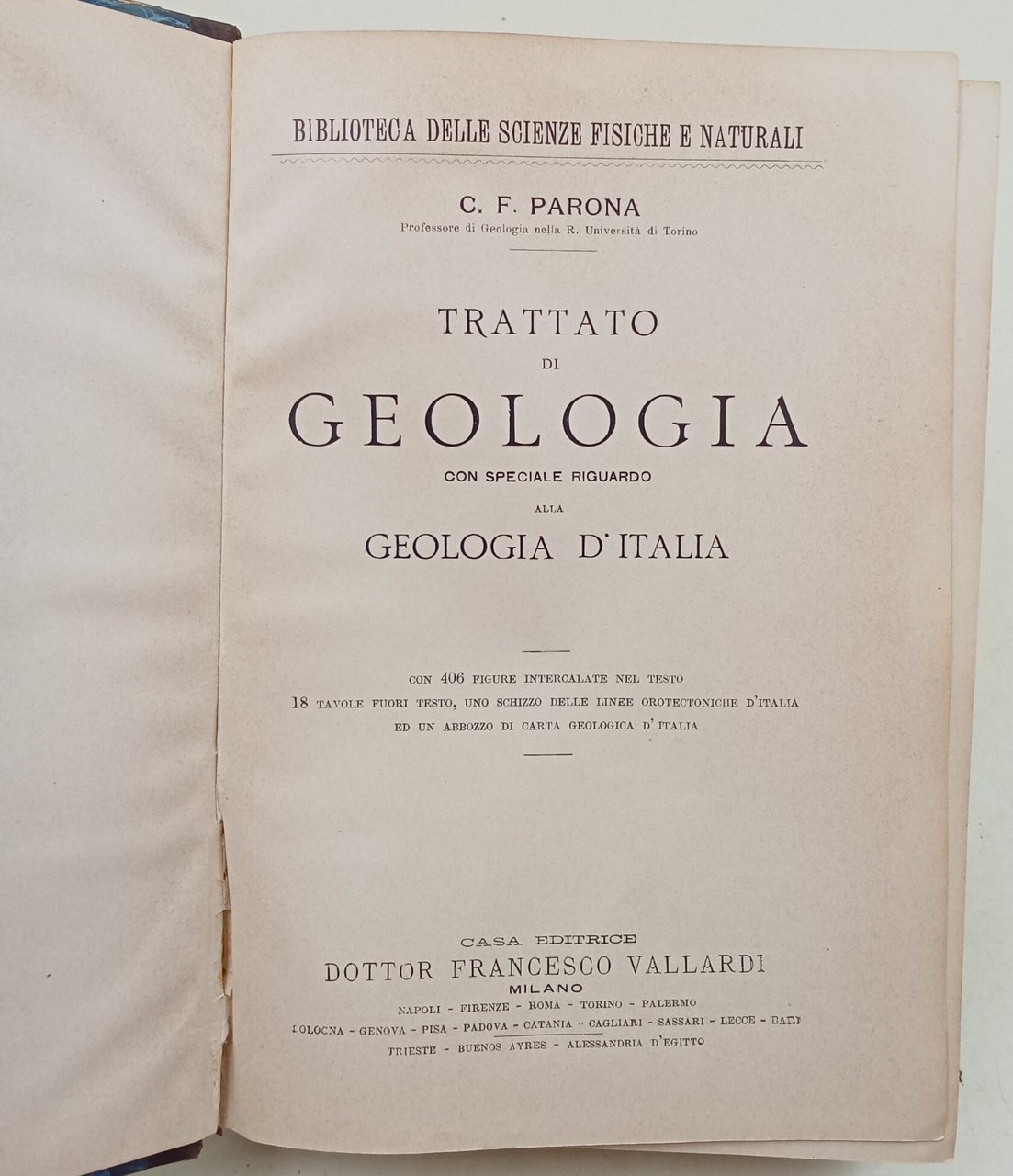 Trattato di geologia con speciale riguardo alla geologia d'Italia | Immagine principale