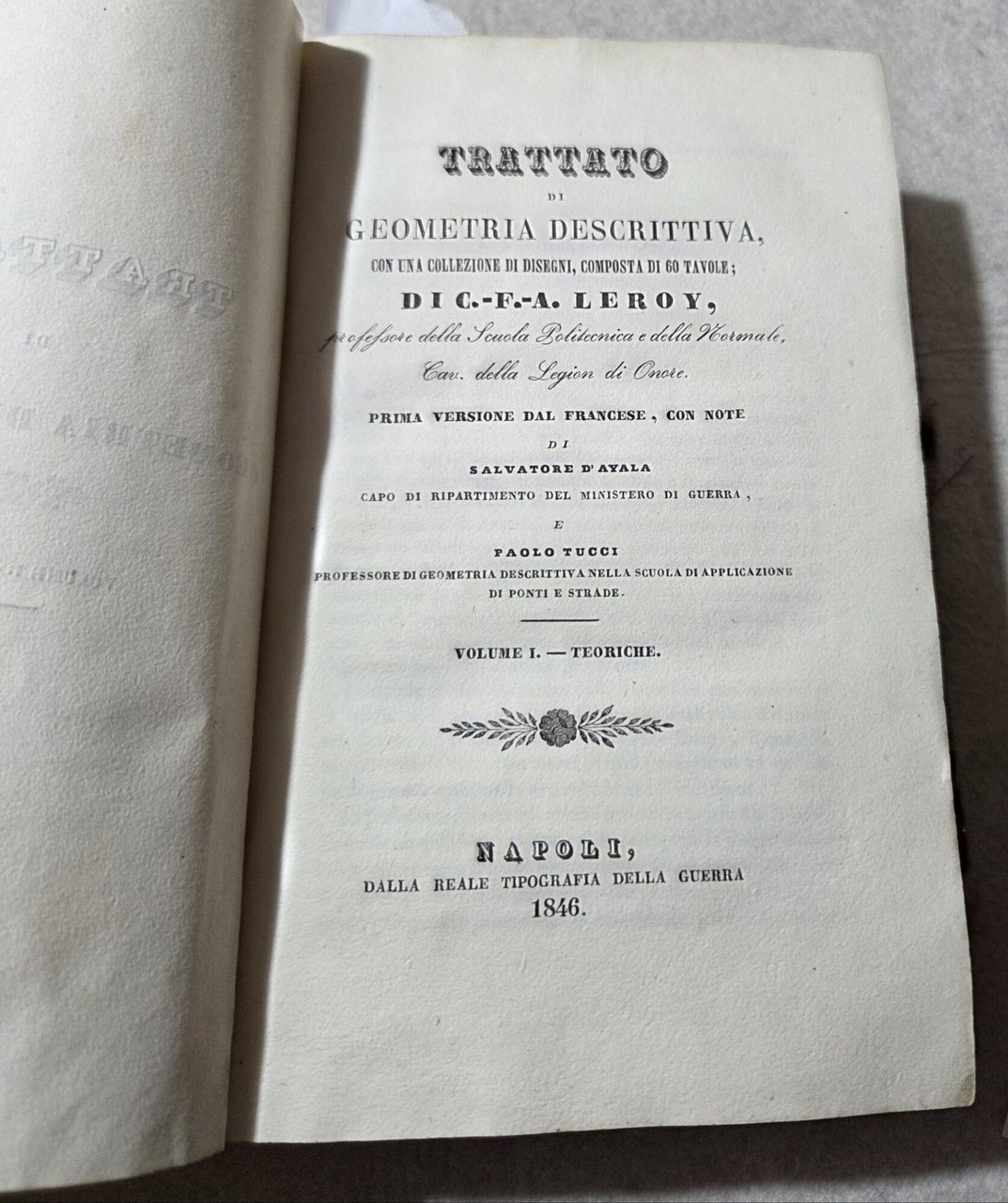 Trattato di geometria descrittiva con una collezione di disegni, composta … | Immagine principale