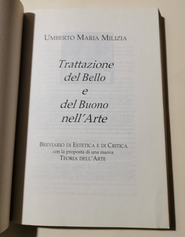 Trattazione del bello e del buono nell'Arte