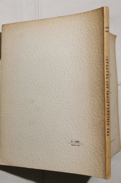 Tre dissertazioni sui trattati
