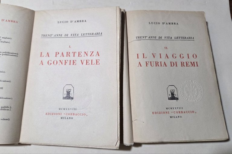 Trent'anni di vita letteraria 2 Voll. : I' - La …