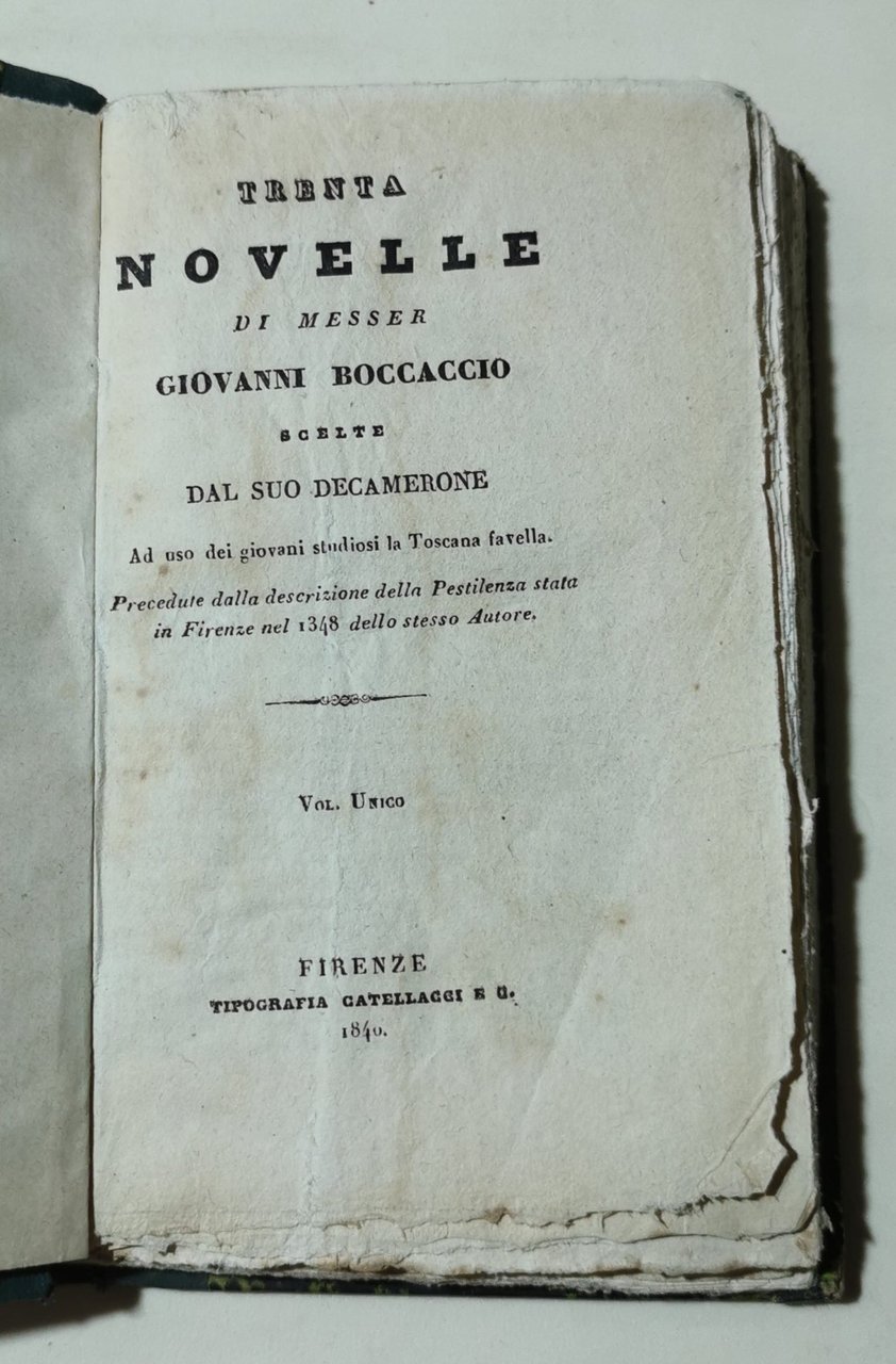 Trenta novelle di messer Giovanni Boccaccio scelte dal suo Decamerone