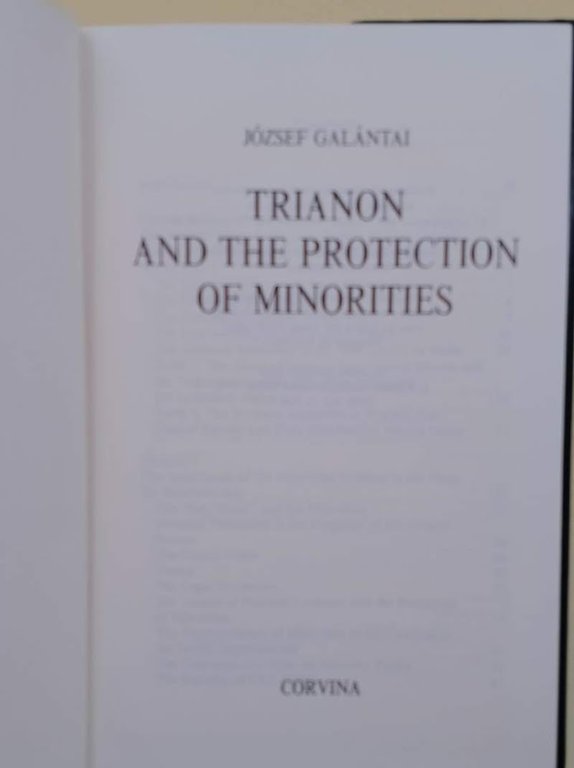 TRIANON AND THE PROTECTION OF MINORITIES( 1992)