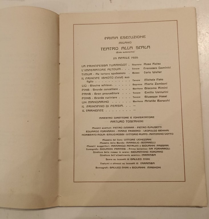 Turandot dramma lirico in tre atti e cinque quadri musica …