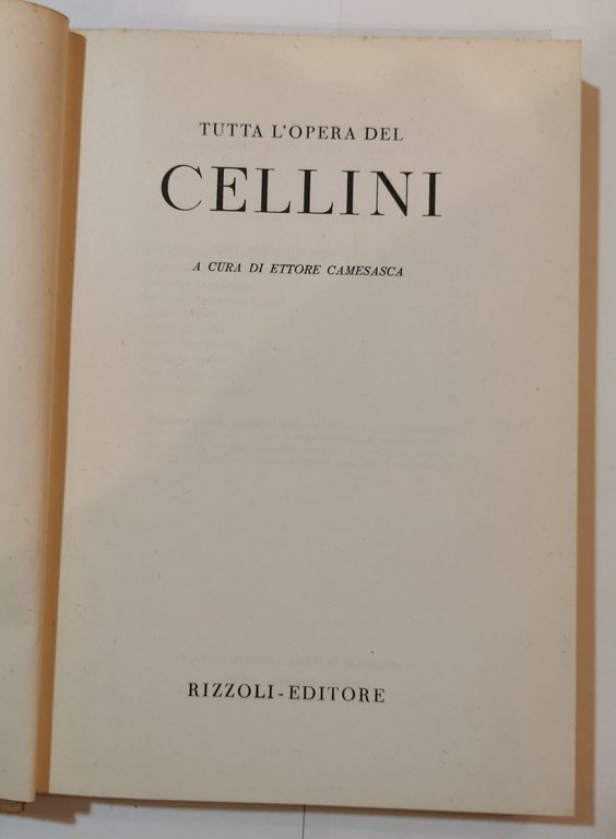 Tutta l'opera del Cellini