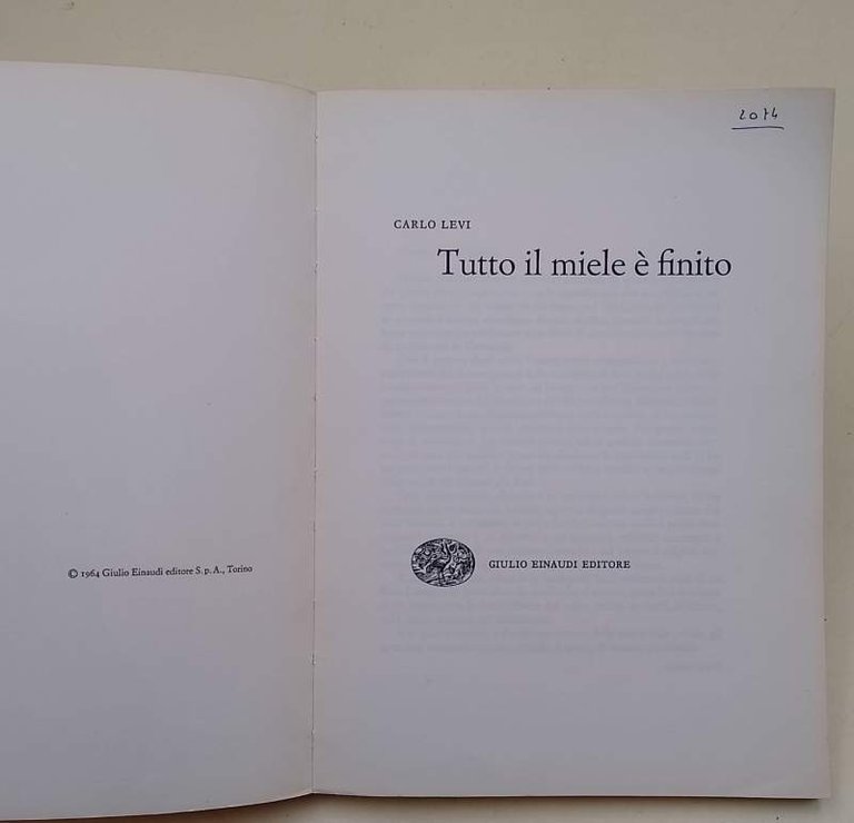 TUTTO IL MIELE E' FINITO(1964)