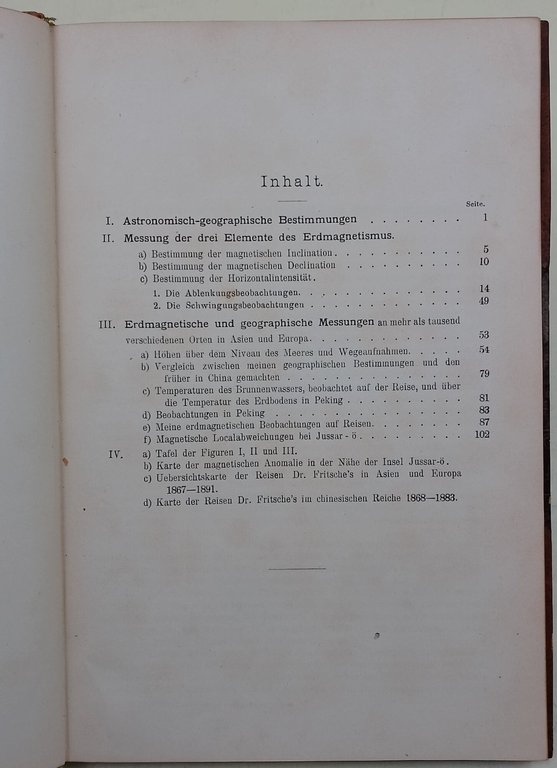 Ueber die Bestimmung der geografischen Lange und Breite drei Elemente …
