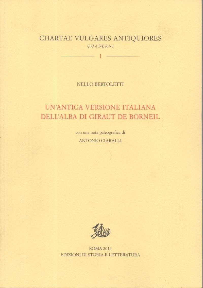 UN ANTICA VERSIONE ITALIANA DELL'ALBA DI GIRAUT DE BORNEIL-con una … | Immagine principale