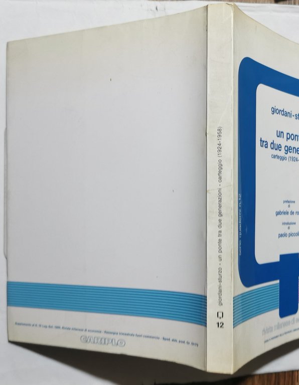 Un ponte tra due generazioni - carteggio ( 1924 - …